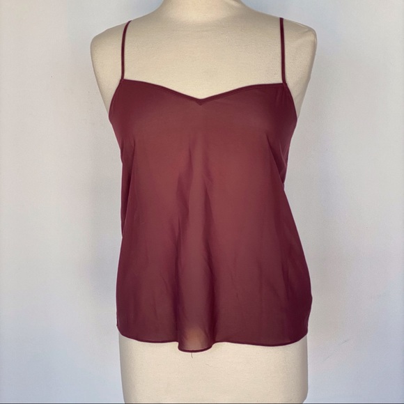 Theory Sheer Lace Long Sleeve Blouse With Tank Top - Size Medium - Picture 10 of 12